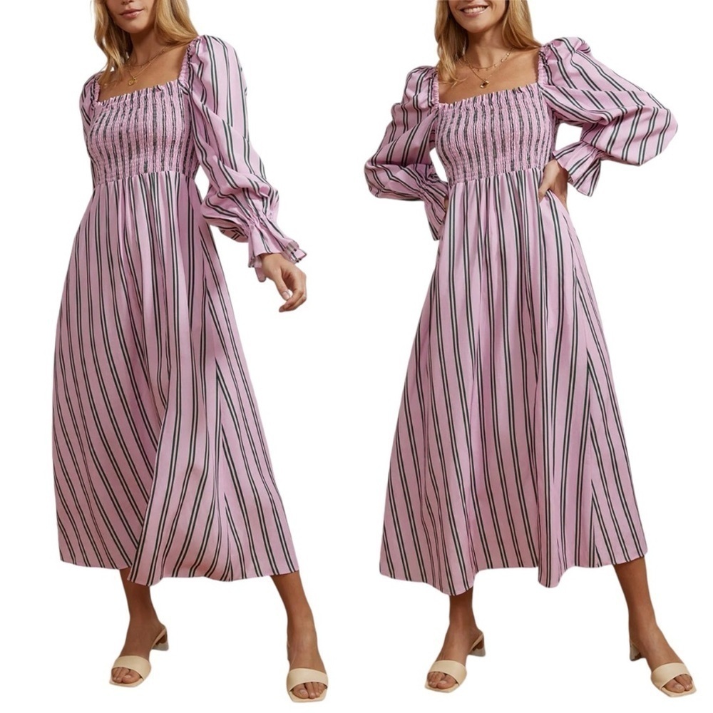 KITRI Jolene‎ Palm Springs Stripe Midi Dress